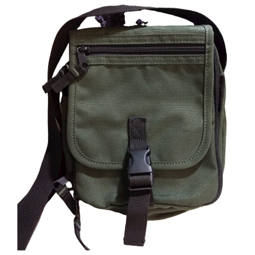 Compact Green Crossbody Canvas Travel Bag Tote